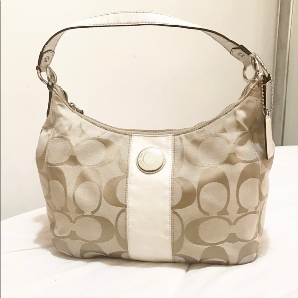 Coach Monogram Canvas Shoulder Bag